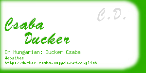 csaba ducker business card
